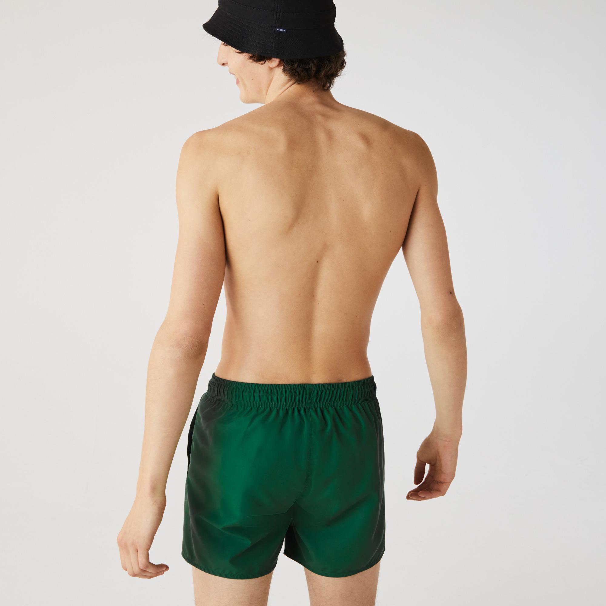 Men's Swimming Trunks - 381 Green/Navy Blue