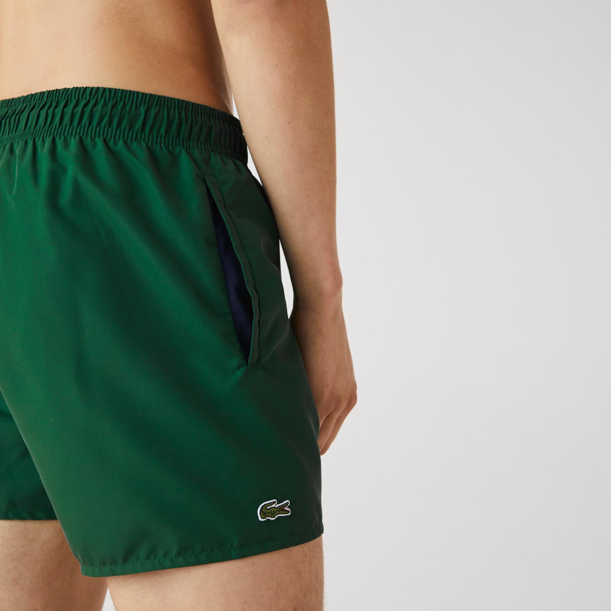 Men's Swimming Trunks - 381 Green/Navy Blue